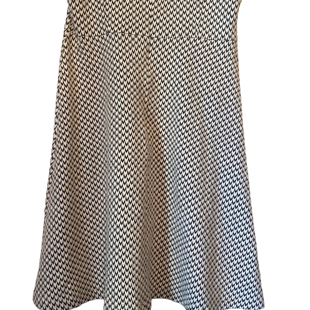 LOFT Black and White Sleeveless A Line Dress - Picture 6 of 12